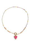 Heart Pendant Beaded Necklace