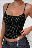 Polka Dot Scoop Neck Cami Top