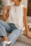 Ruched Textured Sleeveless Vest