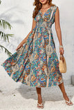Flowy Printed Midi Dress