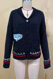 Lobster Graphic Knit Cardigan