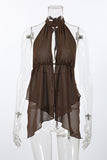 Halter Neck Layered Tank Top