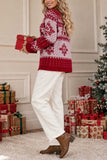 Fair Isle Knit Button-Front Cardigan