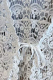 Floral Crochet Open-Front Cape