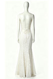 Lace Sweetheart Mermaid Maxi Casual Dress