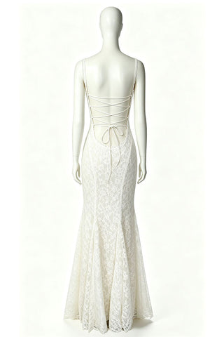 Lace Sweetheart Mermaid Maxi Casual Dress