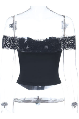 Lace Off-Shoulder Sweetheart Corset Top
