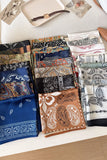 Paisley Print Satin Square Scarf