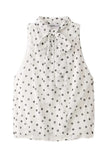 Polka Dot Bow Neck Tank Top
