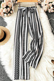 High-Waist Printed Casual Pants