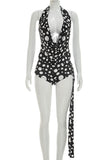 Polka Dot Halter Short Set
