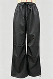 Drawstring Wide-Leg Casual Pants