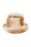 Faux Fur Spotted Bucket Hat