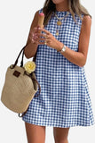 Sleeveless Gingham Dress