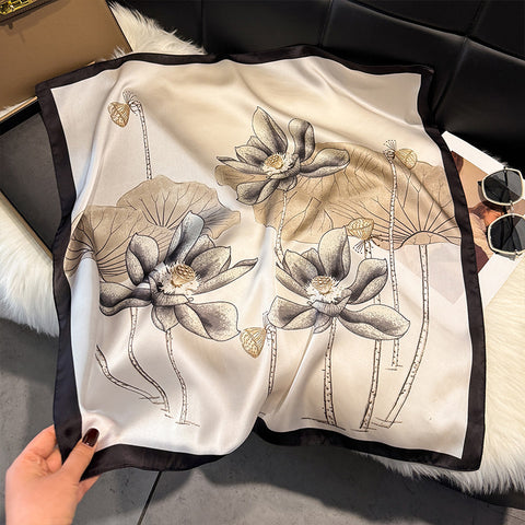 Floral-Print Square Scarf