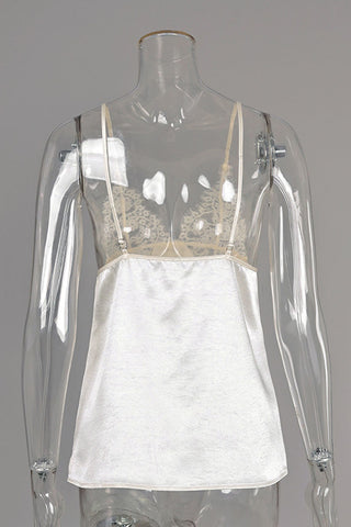 Lace Overlay V-Neck Cami