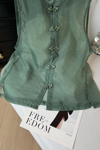 Sheer Chinese Knot Top