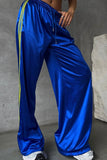 Side-Stripe Wide-Leg Casual Pants