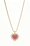Tone Heart Pendant Necklace