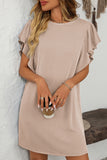 Flutter-Sleeve Casual Dress