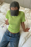 Sheer Round Neck Tee