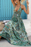 Paisley Print Halter Maxi Dress