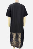 Lace Hem Short Sleeve Dress