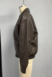 Zip-Up Collared Faux Leather Jacket