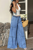 Drawstring Baggy Denim Pants