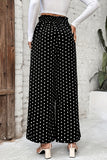 Polka Dot Wide-Leg Casual Pants