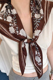 Floral Print Tie-Waist Scarf