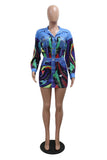 Vibrant Skirt and Jacket Set