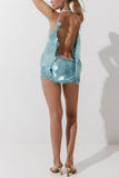 Sequin Halter Sleeveless Mini Dress