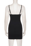 Leopard Lace Trim Bodycon Mini Dress