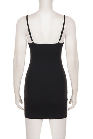 Leopard Lace Trim Bodycon Mini Dress