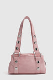 Studded Ring-Handle Shoulder Bag