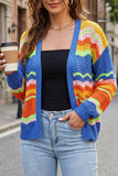 Colorblock Chevron Knit Cardigan