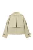 Double-Breasted Notched Lapel Trench Coat