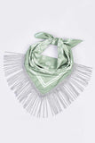 Fringed Bandana Print Cape
