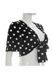 Tie-Front Polka Dot Crop Top