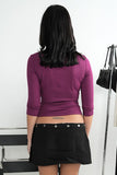 Tie-Neck Wrap Front Crop Top