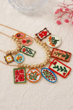 Floral Pendant Layered Necklace
