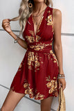 Floral V-Neck Romper