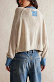 Contrast Trim Ribbed Button-Front Cardigan