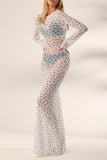 Polka Dot Long Sleeve Dress