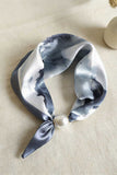 Paisley Print Satin Scarf with Pearl Ring