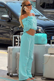 Off-Shoulder Long Sleeve Lounge Set