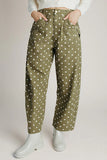 Polka Dot High-Waist Baggy Jeans