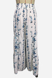 High-Waist Floral Wide-Leg Pants