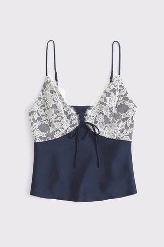 Lace and Polka Dot Camisole